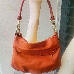 Pietro Alessandro New York Orange leather Hobo Bag